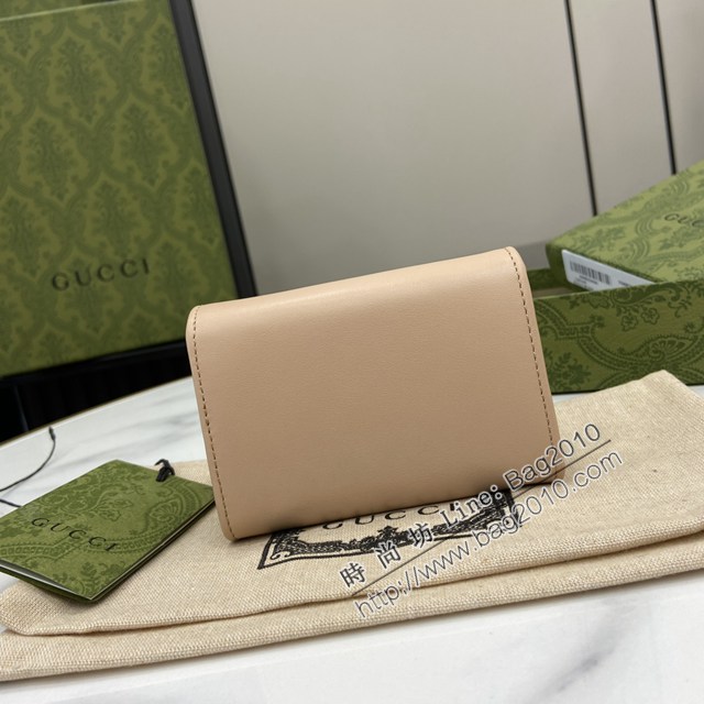 Gucci專櫃古馳最新款Marmont系列卡片夾短夾錢包卡包 jh2485型號：790067